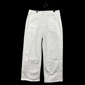 Quince Bella Stretch Patch Pocket Wide Leg Jeans Women's 32 White Capsule